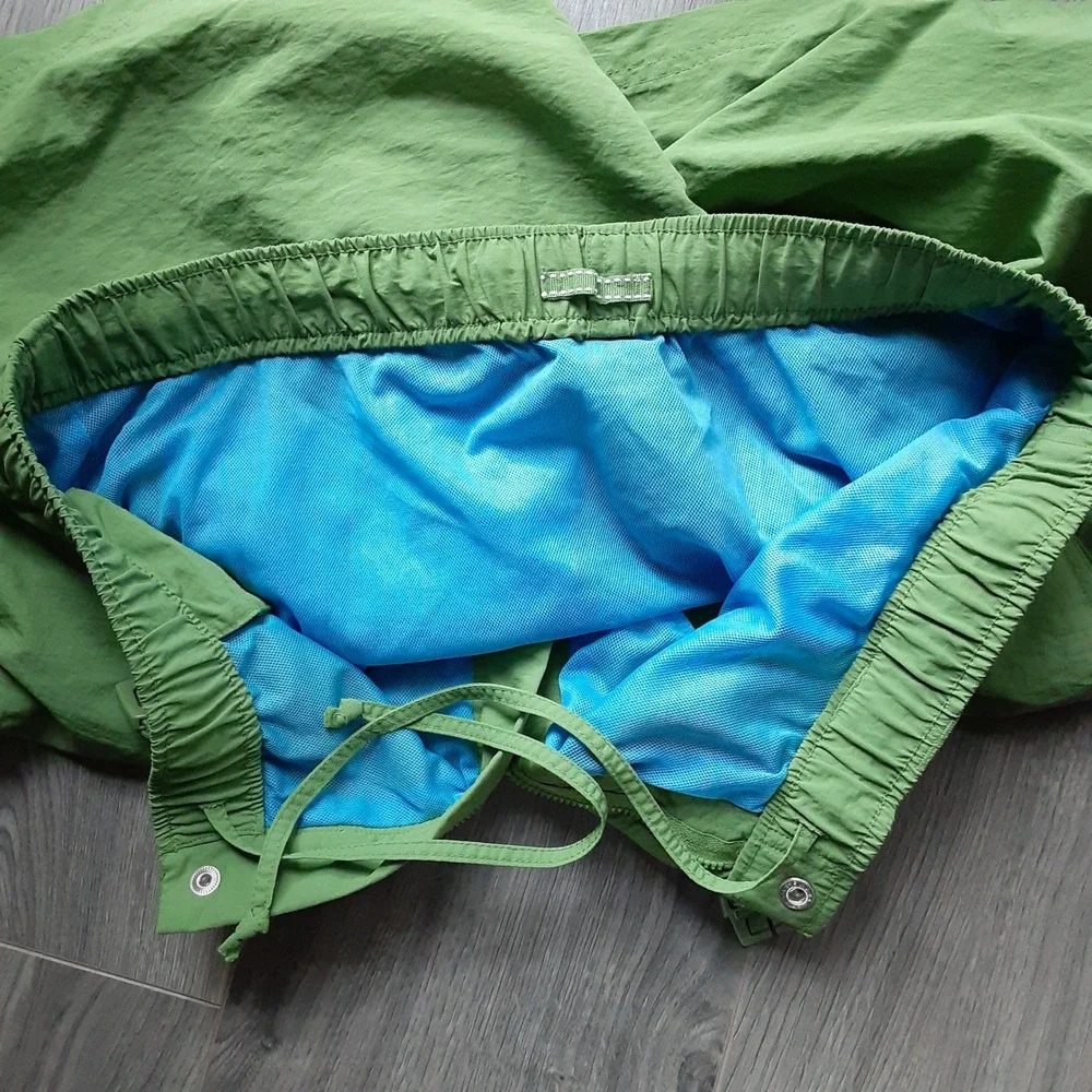 Lands' End Cargo Swim Trunks Mens L 36-38 Mesh Lined Nylon Belted Hiking Outdoor